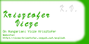 krisztofer vicze business card